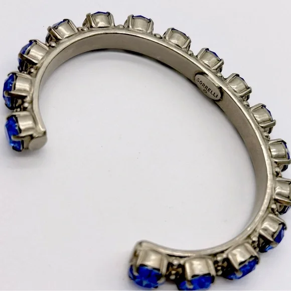 Sorrelli Riveting Romance Blue Crystal Cuff Bracelet
